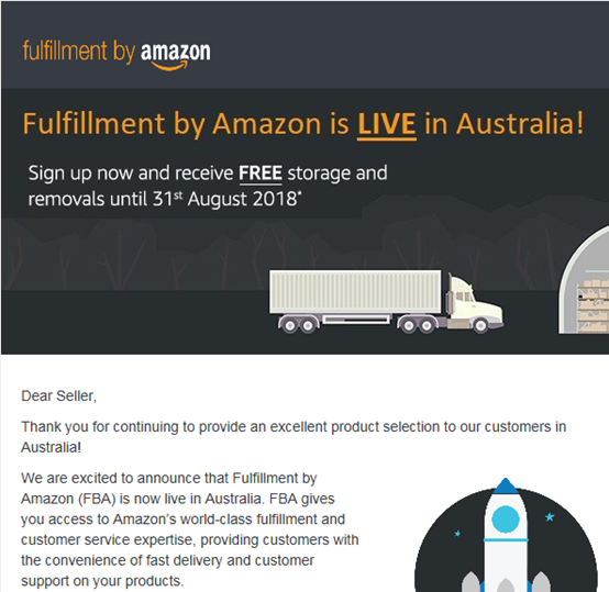 喜讯！亚马逊澳洲站FBA今日正式上线